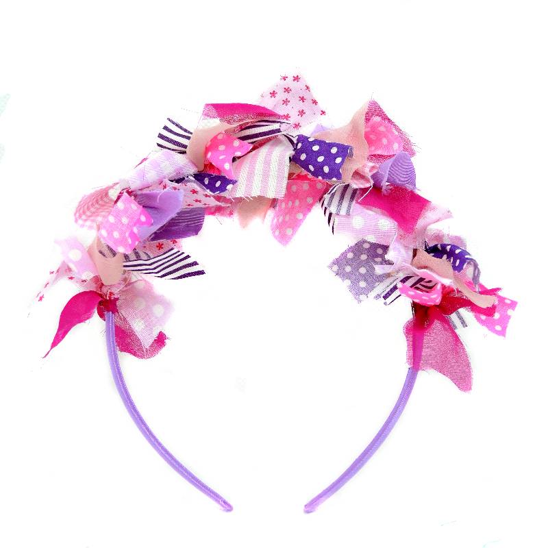 Le Troisieme Songe Cerchietto per capelli lilla con fiori in tessuto. Cerchietti. Fatto a mano. Hand made. Accessori per capelli.